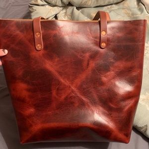 KMM & CO leather tote and envelope clutch